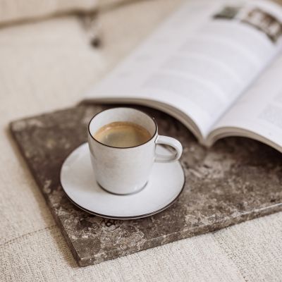 Mocha saucer 12cm white Fina