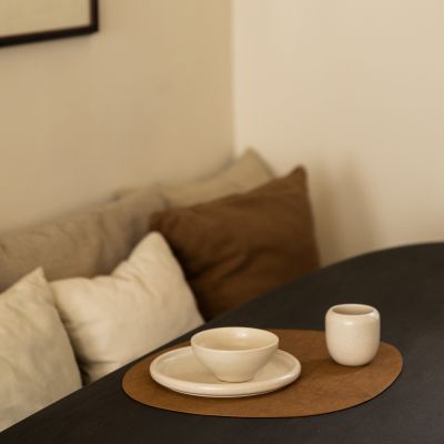 Assiette plate 20,5xH2cm beige Mochi