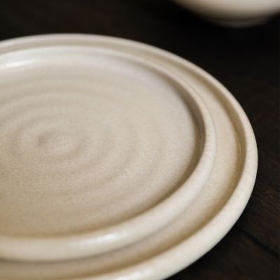 Assiette plate 26xH2cm beige Mochi