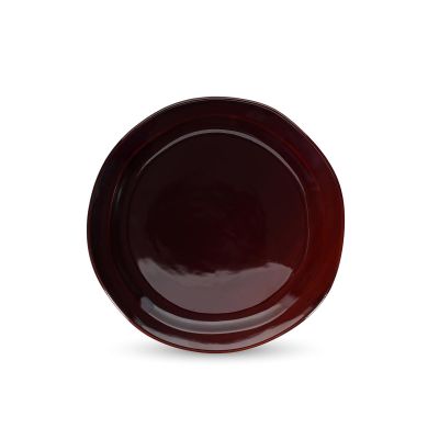 Plate 27,5cm dark maroon Manon