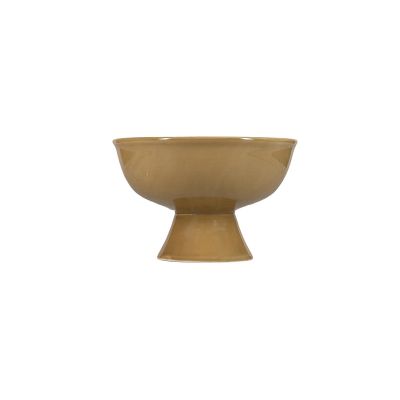 Serving dish 21xH13,5cm footed olive green Manon