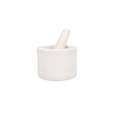 Vijzel en stamper 14xH10cm white Marbliss