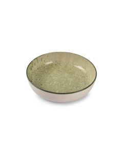 Teller tief 18,5xH5cm grün Gravel