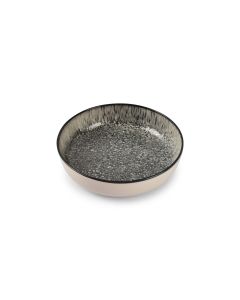 Teller tief 18,5xH5cm schwarz Gravel