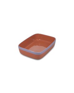 Ovenschaal 29,5x22,5xH7cm oranje/paars Duo