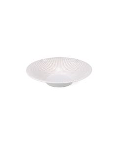 Diep bord 26/10xH5,5cm gestreept white Brass