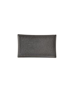 Plat bord 33x20cm black Line