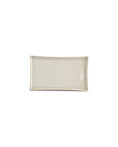 Assiette plate 33x20cm grey Line