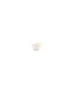 Kom 8xH4cm conisch white Line