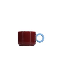 Becher 28cl burgundy pink/light blue Lou