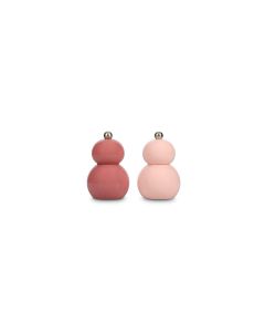 Pepper/salt grinder H12cm pink Betty - Set of 2