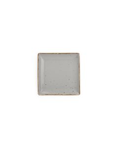 Plat bord 11x11cm grijs Collect