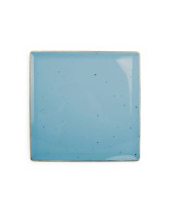 Assiette plate 25,5x25,5cm bleu Collect