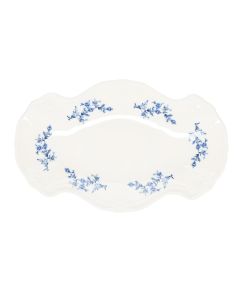 Servierschale 39x25cm blue flower Retro
