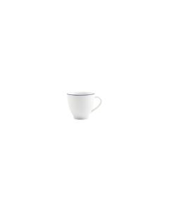 Cup 20cl blue rim Basic White