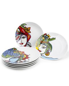 Teller flach 20,5cm Josien Broeren - 6er-Set