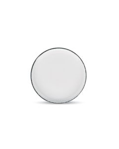 Assiette plate 22xH2,5cm black rim Fade
