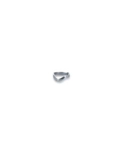 Serviettenring 4,5cm organisch silber Charm - 4er-Set