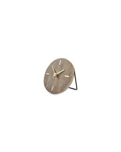 Horloge de table 15cm travertin gris Zone