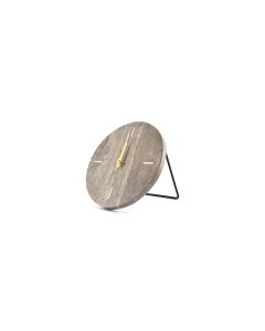 Horloge de table 20cm travertin gris Zone