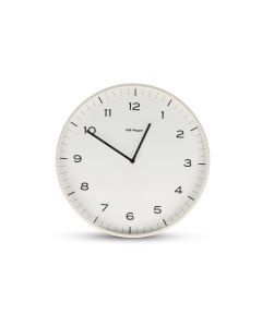 Wall clock 40,5x5cm lines white Pulse