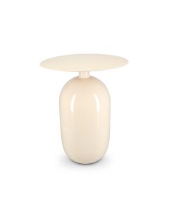 Bijzettafel 40xH52cm metaal ivory Mio