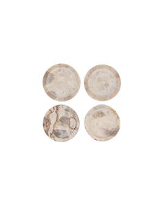 Coaster 10cm marble beige Opus - Set of 4
