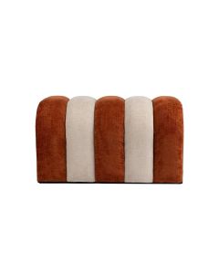 Hocker 77x44xH43cm burnt orange/soft grey Brume