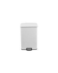 Poubelle à pédale 50L/42x37xH63cm blanc Dust