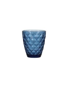 Glas 27cl donkerblauw Prisma - Set van 4