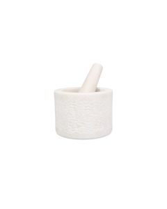 Mortar and pestle 14xH10cm white Marbliss