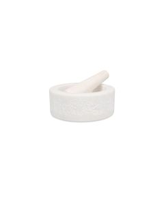 Mortar and pestle 16xH6cm white Marbliss