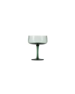 Champagne glass 23cl coupe dark green Ray - Set of 4