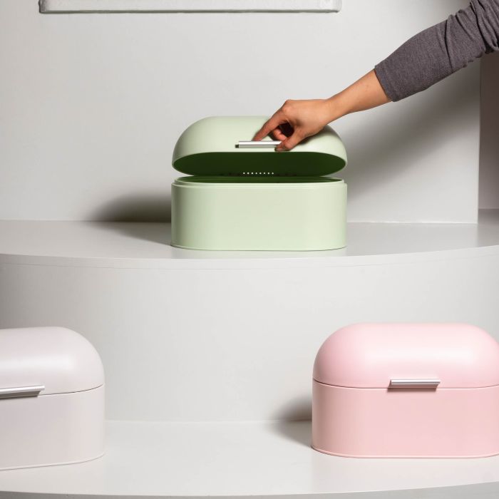 Bread bin 33,5x18xH21,5cm pink Fresh