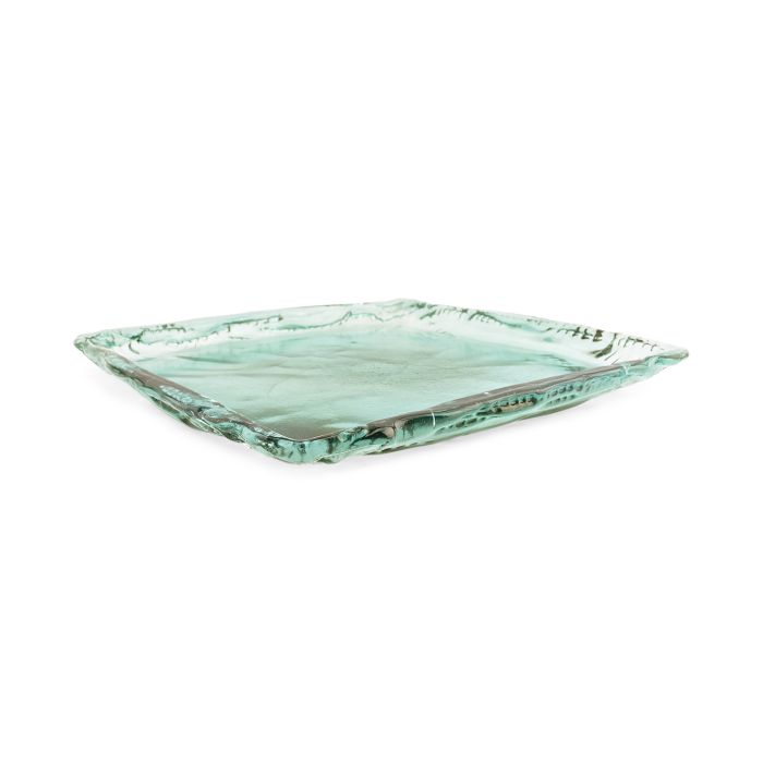 Servierschale 34x34xH3cm green Ecovitra