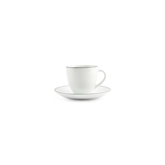 Soucoupe 14,5cm green rim Basic White