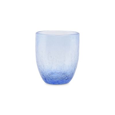 Verre 25cl bleu clair Crackle