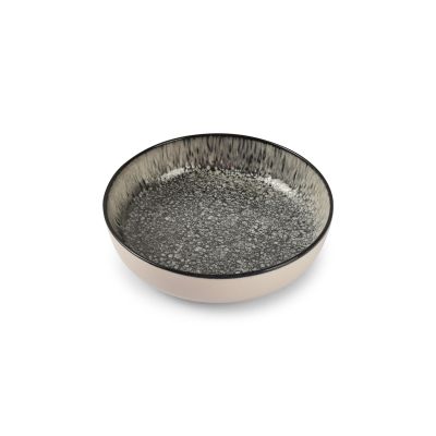 Assiette creuse 18,5xH5cm noir Gravel