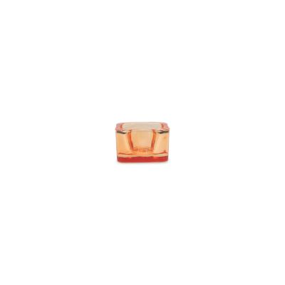 Theelichthouder 5x5cm tangerine Mood - set/2