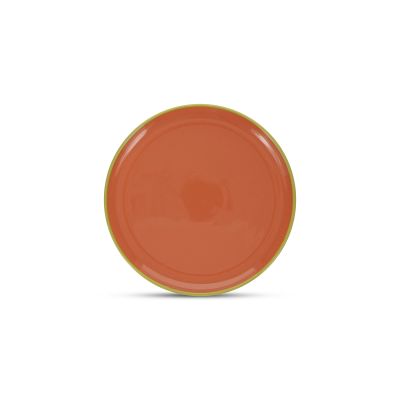 Plate 26xH2,5cm orange/green Duo