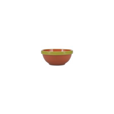 Bowl 15,5xH6,5cm orange/green Duo