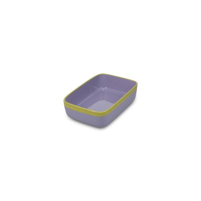 Plat à four 22,5x15xH6cm violet/vert Duo