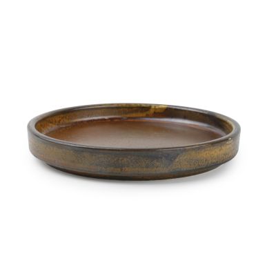 Assiette plate 13,5xH2cm dark brown Escura