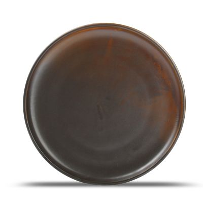 Plate 26xH2,5cm dark brown Escura