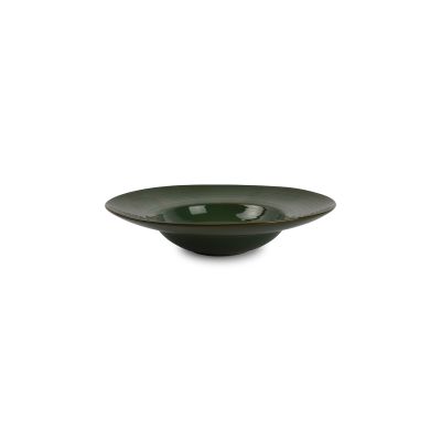 Diep bord 28/16xH6cm green Munduk