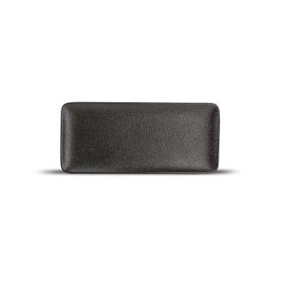 Teller flach 22x10cm black Dusk