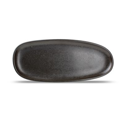 Teller flach 34x14,5cm black Ceres