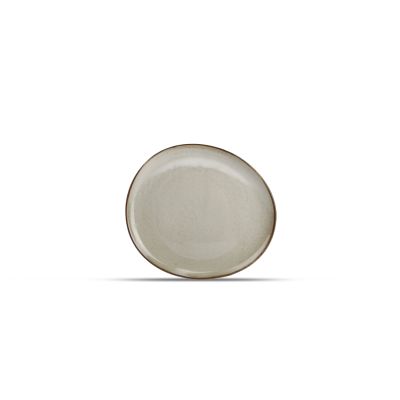 Assiette plate 21x18,5cm grey Ceres