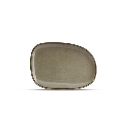 Assiette plate 33x23cm grey Ceres