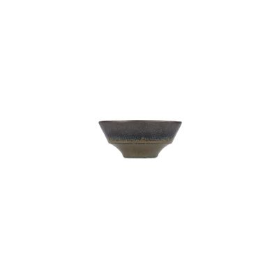 Bowl 14xH6cm textured moss Cone